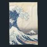 Linge De Cuisine Le tsunami<br><div class="desc">Tsunami par Hokusai serviette de cuisine du XIXe siècle</div>