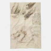 Linge De Cuisine Le vieux et l'eau de Léonard de Vinci (Vertical)