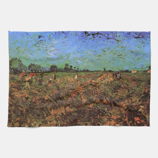 Linge De Cuisine Le vignoble vert par Vincent van Gogh (Horizontal)