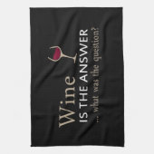 Linge De Cuisine Le vin est la réponse drôle citation de vin (Vertical)