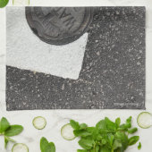 Linge De Cuisine L'Eau noire et blanche (Plié)