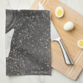 Linge De Cuisine L'Eau noire et blanche (Quart Plié)