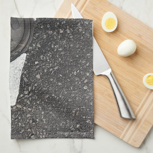 Linge De Cuisine L'Eau noire et blanche (Quart Plié)