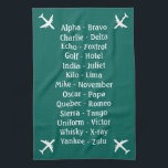 Linge De Cuisine Leçon de vol Alphabet phonétique Aero Plane Spotte<br><div class="desc">L'alphabet phonétique interne. Idéal pour les navigateurs, les pilotes, les cadets, les services militaires et d'urgence. Si vous ne pouvez pas voir le produit ou le design que vous cherchez, contactez-nous en utilisant le bouton "contacter" sous n'importe quelle description de produit pour discuter de vos exigences. IPA Chart, http://www.internationalphoneticassociation.org/content/ipa-chart, disponible...</div>