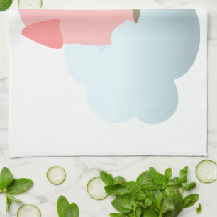 Linge De Cuisine Lecteur de cochon de dessin mignon sur Cloud Servi
