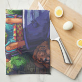 Linge De Cuisine Lecture en été (Quart Plié)