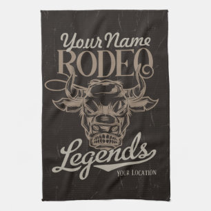 Linge De Cuisine Légendes personnalisées du rodéo du vieux ouest po