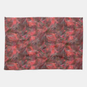 Linge De Cuisine Léger relief en texture plastifiée de cire rouge (Horizontal)