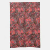 Linge De Cuisine Léger relief en texture plastifiée de cire rouge (Vertical)