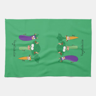 Linge De Cuisine Légumes Bulls Joli Cartoon pour enfants