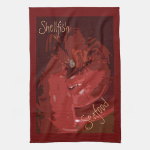 Linge De Cuisine Légumes de homard Coquillages Fruits de mer