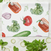 Linge De Cuisine Légumes frais du marché (Plié)