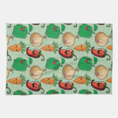 Linge De Cuisine Légumes souriants (Horizontal)