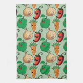 Linge De Cuisine Légumes souriants (Vertical)