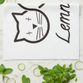 Linge De Cuisine lemniscate le chat de lemni (Plié)