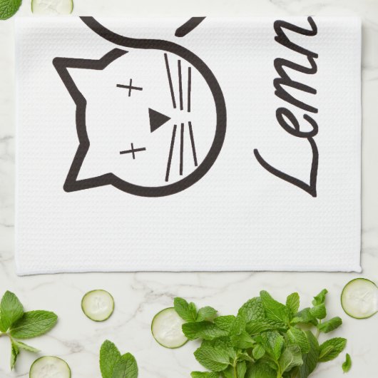 Linge De Cuisine lemniscate le chat de lemni (Plié)