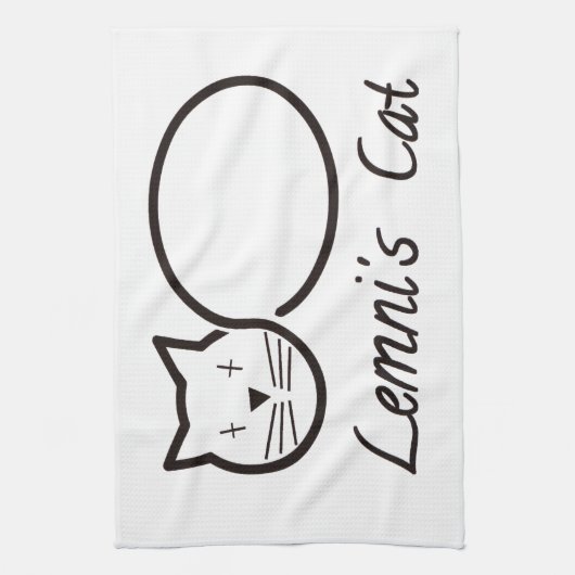 Linge De Cuisine lemniscate le chat de lemni (Vertical)