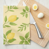 Linge De Cuisine Lemon Botanical  (Quart Plié)