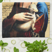 Linge De Cuisine Léonard de Vinci Lady avec Ermine (Plié)