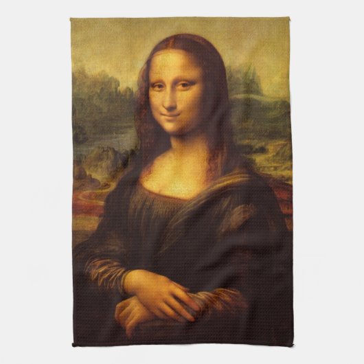 Linge De Cuisine Leonardo Da Vinci Mona Lisa Peinture d'Art (Vertical)