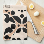 Linge De Cuisine  léopard Beige Floral moderne Mosaïque Motif (Quart Plié)