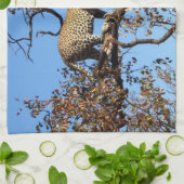 Linge De Cuisine Leopard dans un arbre en Afrique (Plié)