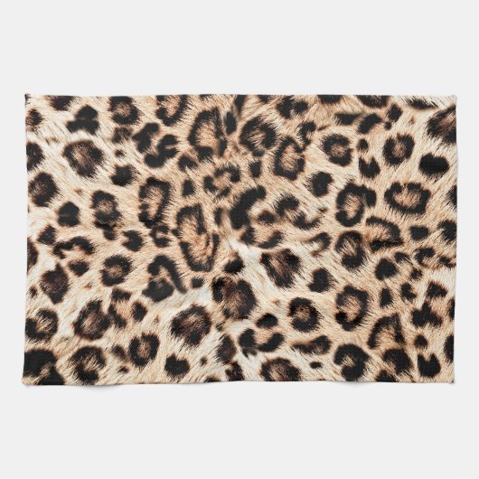 Linge De Cuisine Leopard Design Motif : Wild Elegance. (Horizontal)