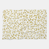 Linge De Cuisine Leopard d'or, Parties scintillant d'or, Empreinte  (Horizontal)