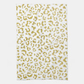 Linge De Cuisine Leopard d'or, Parties scintillant d'or, Empreinte  (Vertical)