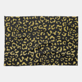 Linge De Cuisine Leopard d'or, Parties scintillant d'or, Motif de l (Horizontal)