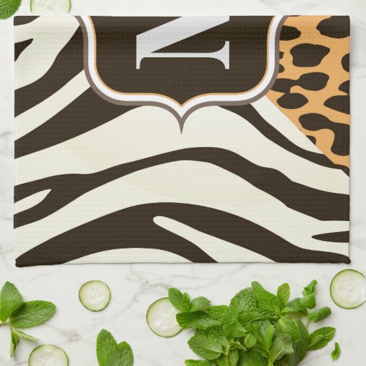 Linge De Cuisine Leopard et Zebra (Plié)