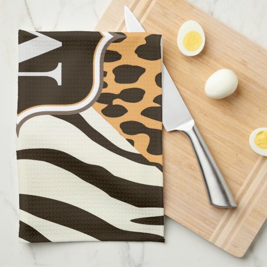 Linge De Cuisine Leopard et Zebra (Quart Plié)