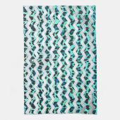 Linge De Cuisine Léopard noir et Turquoise (Vertical)