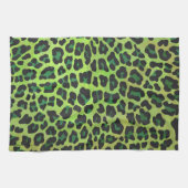 Linge De Cuisine Léopard noir et vert (Horizontal)