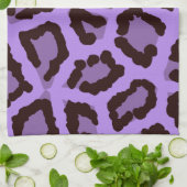 Linge De Cuisine Léopard pourpre (Plié)
