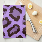 Linge De Cuisine Léopard pourpre (Quart Plié)
