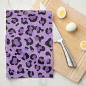 Linge De Cuisine Leopard Print, Léopard Spots, Purple Leopard (Quart Plié)
