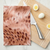Linge De Cuisine Léopard rose rose (Quart Plié)