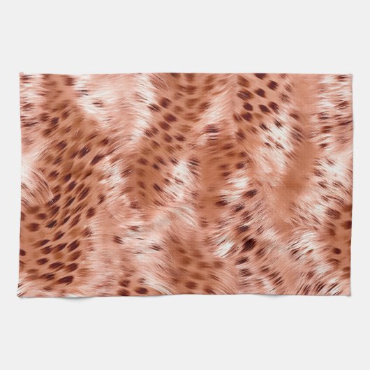 Linge De Cuisine Léopard rose rose (Horizontal)