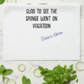 Linge De Cuisine L'Éponge est allée en vacances (Plié)