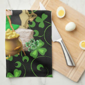 Linge De Cuisine Leprechaun et Shamrock (Quart Plié)