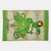 Linge De Cuisine Leprechaun Shamrock "Happy St. Patrick's" Cuisine (Horizontal)