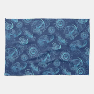 Linge De Cuisine Leptomedusae d'Ernst Haeckel (bleu-foncé)