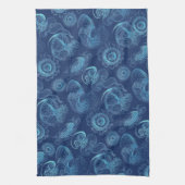 Linge De Cuisine Leptomedusae d'Ernst Haeckel (bleu-foncé) (Vertical)