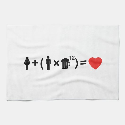 Linge De Cuisine L'équation d'amour pour les hommes (Horizontal)