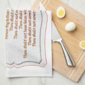 Linge De Cuisine Les 10 commandements (Quart Plié)