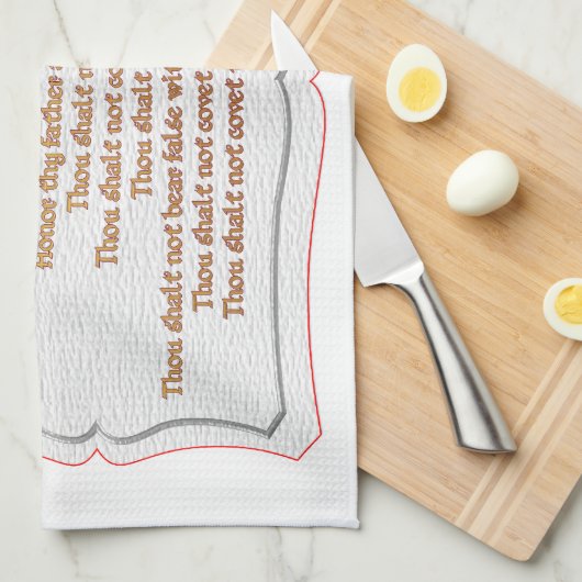 Linge De Cuisine Les 10 commandements (Quart Plié)