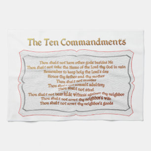 Linge De Cuisine Les 10 commandements
