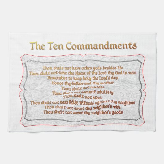 Linge De Cuisine Les 10 commandements (Horizontal)