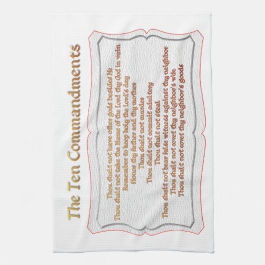 Linge De Cuisine Les 10 commandements (Vertical)